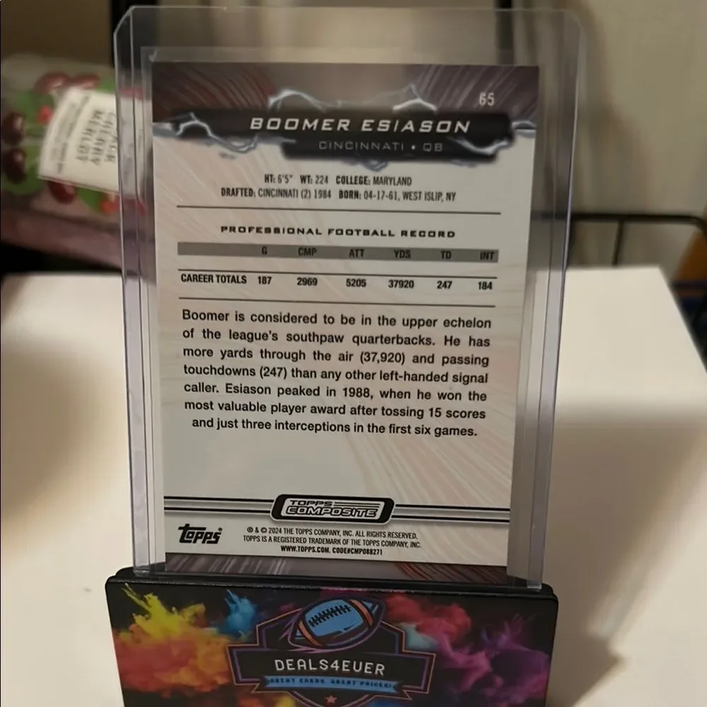 Boomer Esiason Football Trading Card